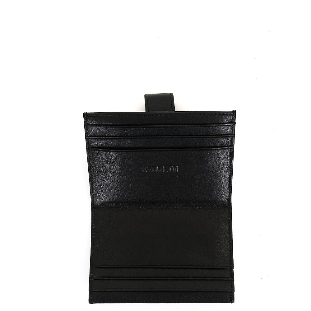 Визитница Fabretti 100% натуральная кожа коровы 46030N-2 чёрная