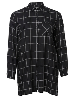 Блуза Frapp чёрный клетка