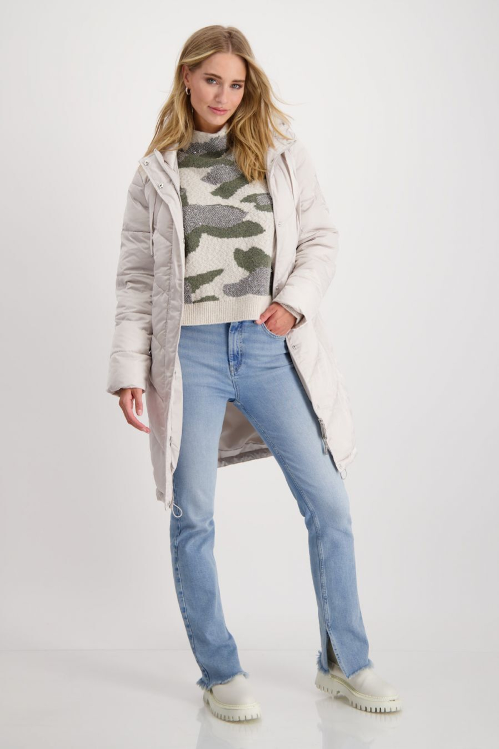 Пальто Monari 807335 Бежевый