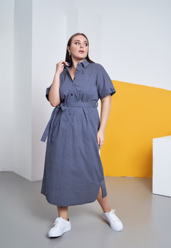 Летнее платье-рубашка AVERI из тонкого мягкого хлопка 92% хлопок, 8% эластан