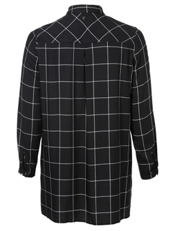 Блуза Frapp чёрный клетка