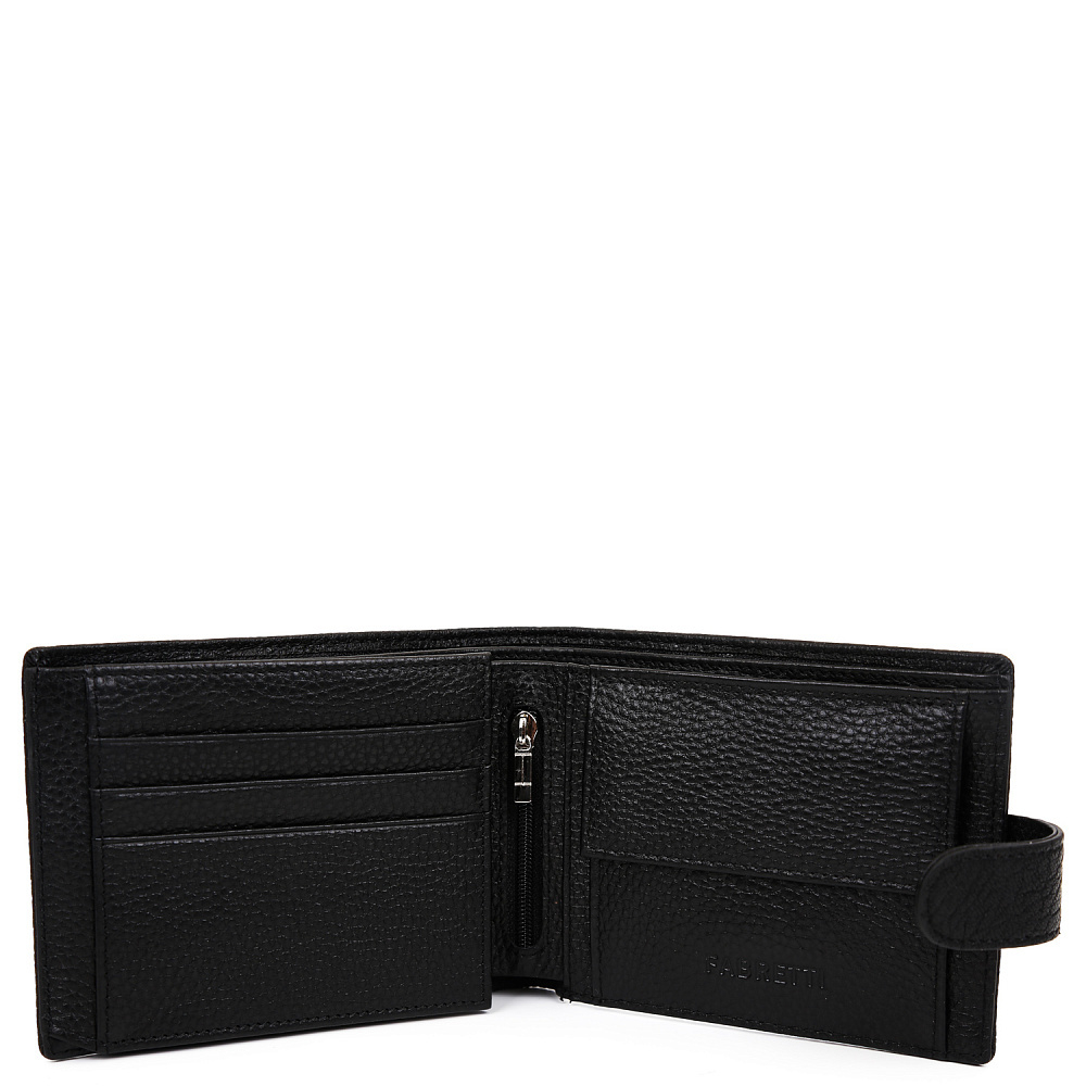 Кошелёк Fabretti  100% натуральная кожа коровы 37022E-2 чёрный