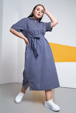 Летнее платье-рубашка AVERI из тонкого мягкого хлопка 92% хлопок, 8% эластан