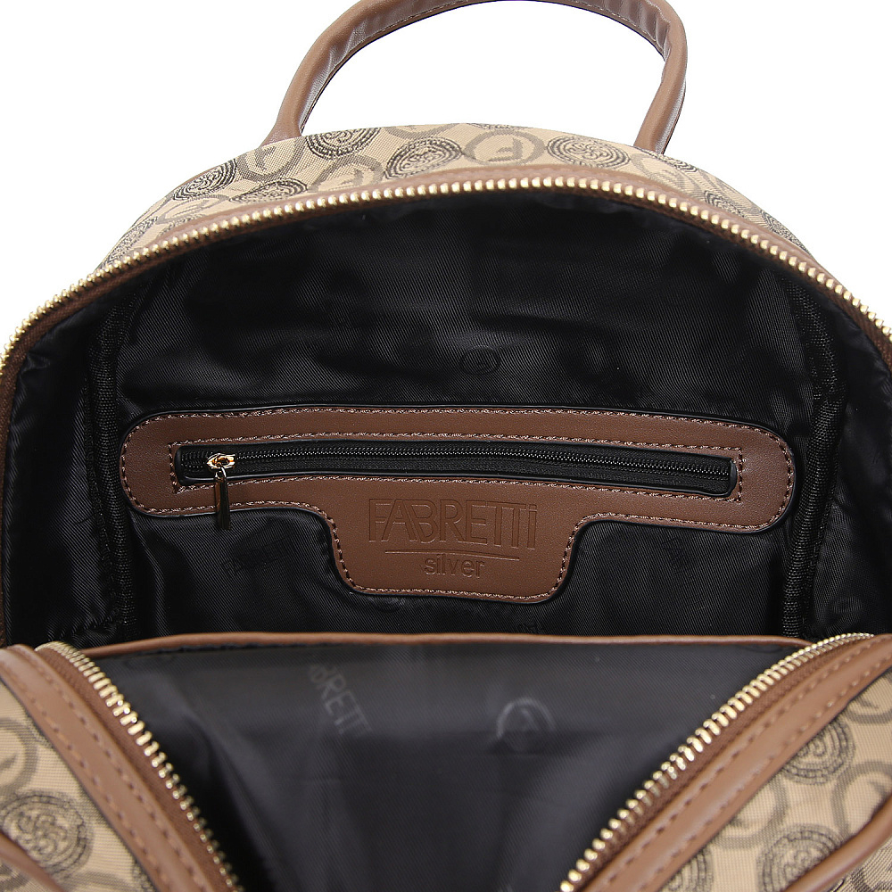 Рюкзак женский Fabretti FRC33600-12 коричневый логомания