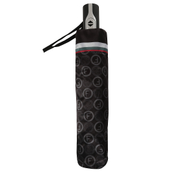 Зонт Fabretti женский автомат UFLS20193-2 чёрный логомания