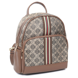 Рюкзак женский Fabretti FRC33600-12 коричневый логомания