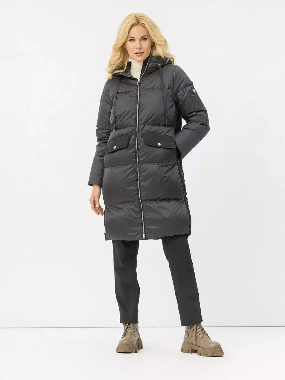 Пуховик Avi AMINA Теплое женское пуховое пальто прямого силуэта 90% пух, 10% перо.