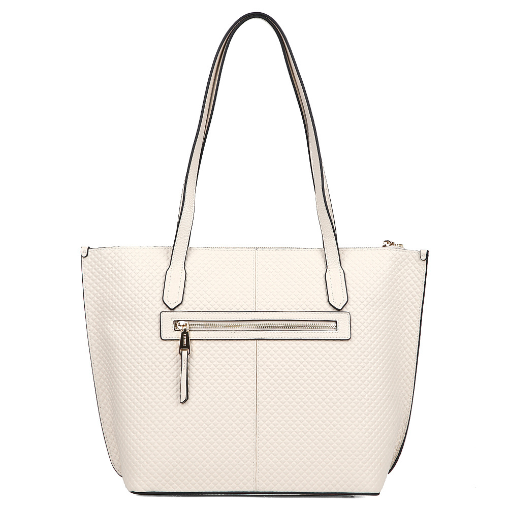 Сумка женская Fabretti 100% натуральная кожа коровы 17375-13 беж белая