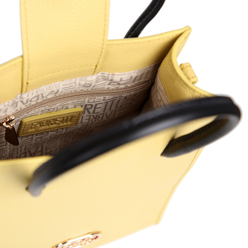 Сумка женская Fabretti 100% натуральная кожа коровы 18028S-7 жёлтая