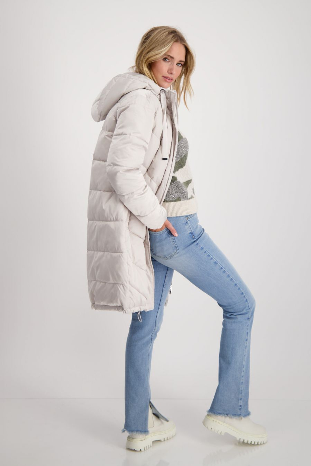 Пальто Monari 807335 Бежевый