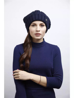 Шапка Avi  20% шерсть альпака, 20% овечья шерсть, 60% акрил Тёмно-синий