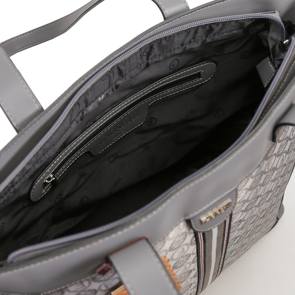 Сумка женская Fabretti FRC42651-3 серый логомания