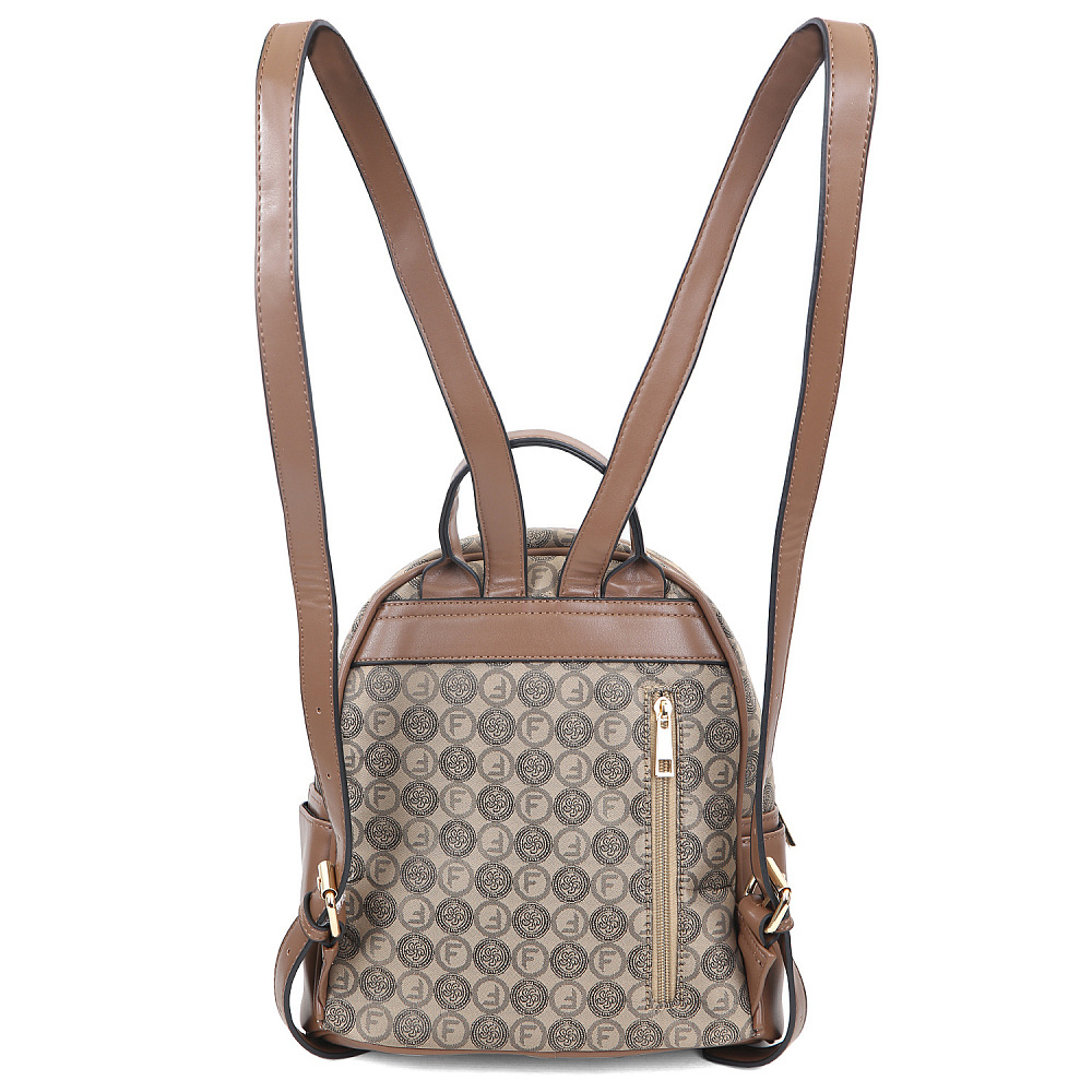 Рюкзак женский Fabretti FRC33600-12 коричневый логомания