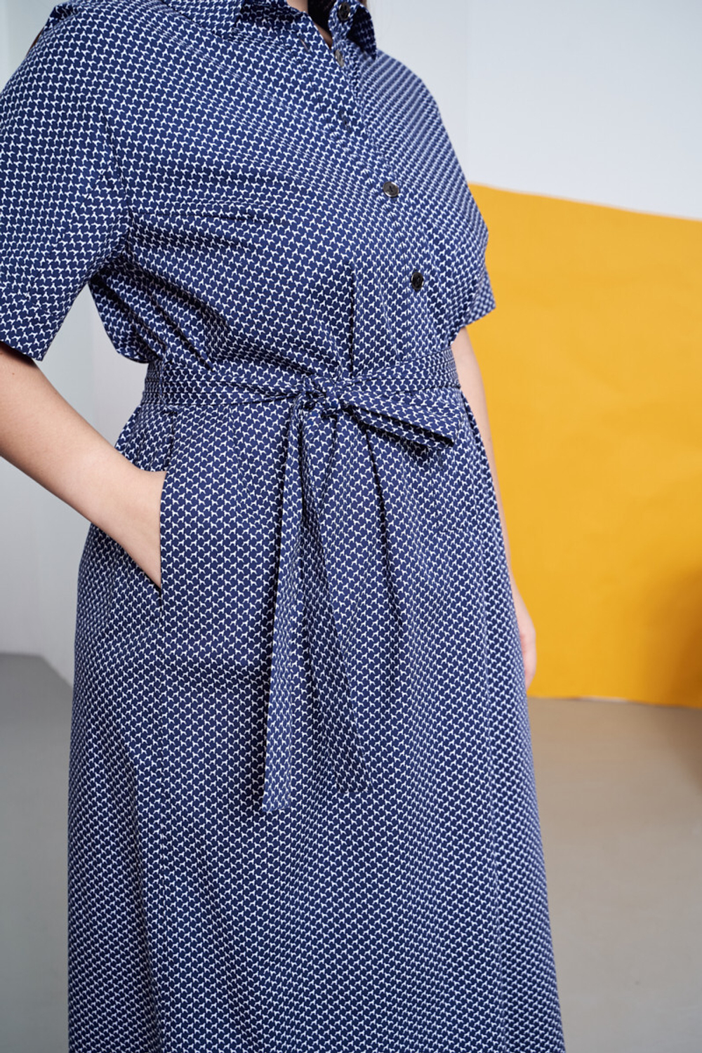 Летнее платье-рубашка AVERI из тонкого мягкого хлопка 92% хлопок, 8% эластан