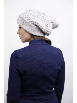 Шапка Avi  20% шерсть альпака, 20% овечья шерсть, 60% акрил Белый 2