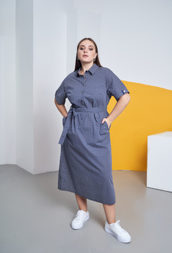 Летнее платье-рубашка AVERI из тонкого мягкого хлопка 92% хлопок, 8% эластан