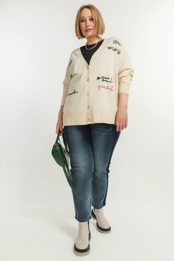 Кардиган Averi из мягкой вискозной пряжи с вышивкой.