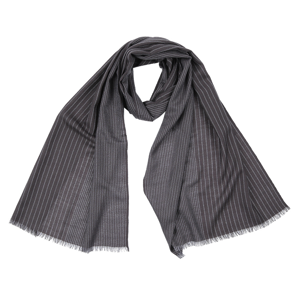 Шарф LEO VENTONI мужской чёрный 100%мерсеризованная шерсть