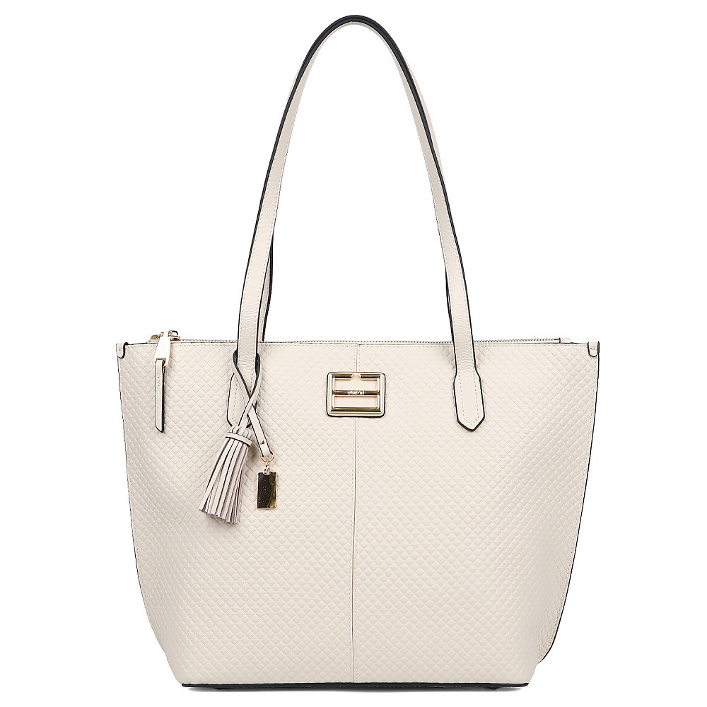 Сумка женская Fabretti 100% натуральная кожа коровы 17375-13 беж белая