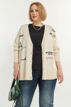 Кардиган Averi из мягкой вискозной пряжи с вышивкой.