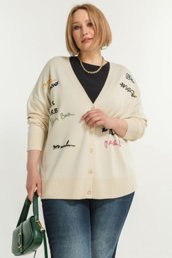 Кардиган Averi из мягкой вискозной пряжи с вышивкой.