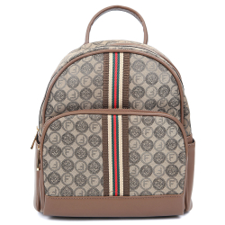 Рюкзак женский Fabretti FRC33600-12 коричневый логомания