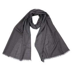 Шарф LEO VENTONI мужской чёрный 100%мерсеризованная шерсть